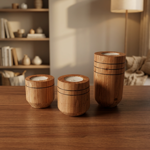 Eco-Friendly Wooden <b>Tea</b> <b>Light</b> Candle Stand for Living Room - Product Image 3
