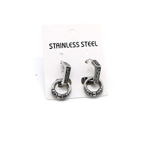 yunnique Titanium Steel Geometric <b>Stud</b> <b>Earrings</b> Steel Color For Men And Women Fashion Jewelry GZYE 0838 - Product Image 5