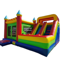 Trampolín Inflable Familiar para Exteriores, Castillo Hinchable Seguro para Niños y Adultos para Practicar Saltos