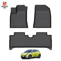 Ensembles complets de protections de dossier de siège auto, tapis de coffre et tapis de sol en TPE pour BYD Seagull 2023-2025