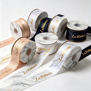 Ruban en satin imprimé à motifs floraux de style français de luxe, ruban d'emballage personnalisé avec logo, fabriqué au Vietnam - Product Image 5