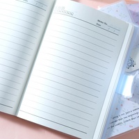 Carnet A5 avec couverture en PVC, fermeture magnétique, 76 feuilles, 80 g/m², illustration de menu alimentaire du jour, ligné, papeterie pour étudiants, vente en gros