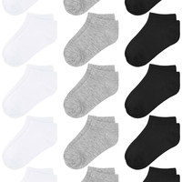 Chaussettes courtes en coton blanc pour enfants, garçons et filles, fines, couleur unie, patchwork, design sportif, printemps-été, vente en gros