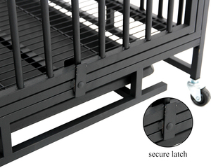 Cage pour chien de grande taille Youlite Safe, en acier inoxydable, avec motif solide, durable et élégante - Product Image 4