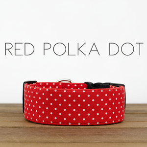 Collar de perro de lunares rojos - Product Image 1