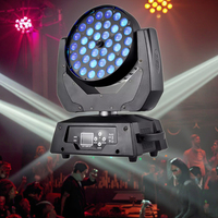 Vente en gros de 36 émetteurs RGBW à tête mobile, zoom, lavage LED, 10w 15w 18w 4en1 5en1 6en1 pour parcs à thème