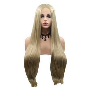 Perruque Lace Front Wig synthétique lisse et longue, cheveux naturels crépus et <span class=keywords><strong>moins</strong></span> chers pour femmes naturelles - Product Image 2