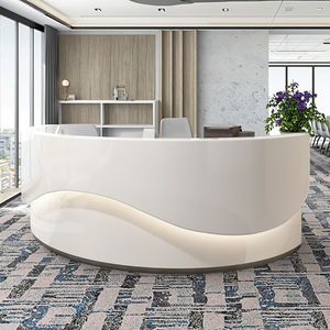 Bureau d'Accueil Incurvé Moderne et Personnalisable pour Hôtels, Cliniques Dentaires, Postes d'Infirmières, Bars-Caisses, Salons de Coiffure, Hôpitaux, Supermarchés - Product Image 2