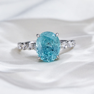 Bague pour femme Messi Jewelry MSR-2019 9K avec pierres précieuses et diamants de laboratoire - Product Image 1