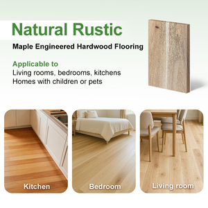 Suelo de Madera de Arce Resistente a los Arañazos, de Tablas Anchas, para Decoración de Interiores - Product Image 5
