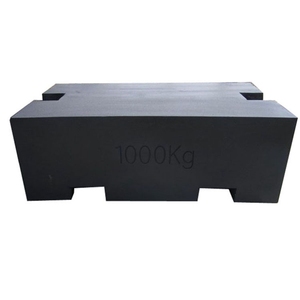 Poids d'essai en acier plaqué de 1000 kg Veidt, conformes OIML, avec points de pesée, poids pures de 1 tonne - Product Image 1