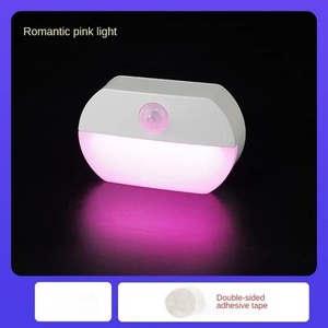 <b>LED</b> Smart Modern Night <b>Light</b> Battery-powered Human Body Induction Lamp for Bedroom Feeding Wardrobe Warm White - Product Image 5
