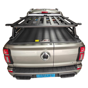 Couvercle de tonneau en alliage d'aluminium étanche rétractable manuel Lumières LED Finition noire mate Smart Anti-Pinch <span class=keywords><strong>Tech</strong></span> pour canon GWM - Product Image 1