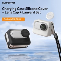Funda Protectora de Silicona Sunnylife para Insta360 GO 3S con Base de Carga, Cubierta de Lente y Cordón