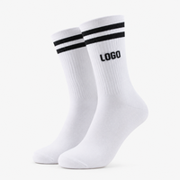 Chaussettes de sport personnalisées en gros avec logo, chaussettes athlétiques mi-mollet, chaussettes d'entraînement à séchage rapide, fournisseur OEM