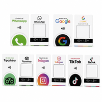 Carte de commentaires Google avec code QR programmable, NTAG213 NFC 13,56 MHz, étanche et résistante aux intempéries