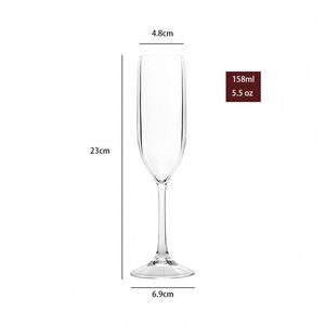 Copa de Vino Tinto Transparente de Acrílico PS de 158 ml (5.5 oz), Copa de Plástico Irrompible Reutilizable para Brandy, KTV, Bar - Product Image 2