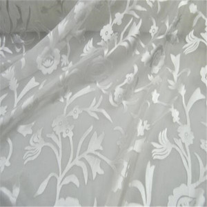 Tissu en opale le plus vendu en couleur blanche, tissu en soie opale burn-out, prêt pour la peinture, le dessin floral, populaire - Product Image 2