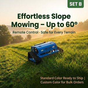 Tagliaerba Telecomandato Cingolato <span class=keywords><strong>Garfield</strong></span> 224CC 60 °   Tagliaerba Industriale RC a Benzina per Pendenze, per Fattorie e Giardini - Product Image 2