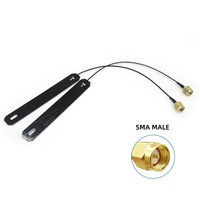 Antenne interne 4G LTE 700-2700 MHz, antenne PCB GSM 2G 3G 4 GHz 5DBI avec connecteur dénudé SMA/UFL/CRC9/MMCX