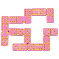 Jeu de dominos professionnel personnalisé rose double six avec points jaunes, 28 pièces avec boîte en papier couleur, jeu de dominos 4006 pour jeu de table