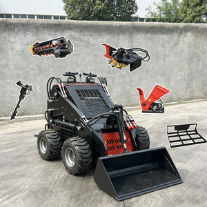 Compact Electric Start Skid Steer Loader with 19.2kW Power for Construction & Building Machinery Track Loader One Year Warranty