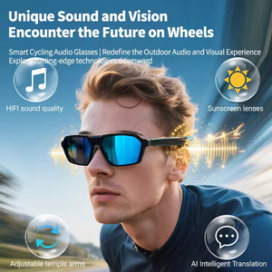 Auriculares Inalámbricos Inteligentes con Función de Traducción de Voz QY-Pro5, Gafas Inteligentes Inalámbricas para Ciclismo - Product Image 2