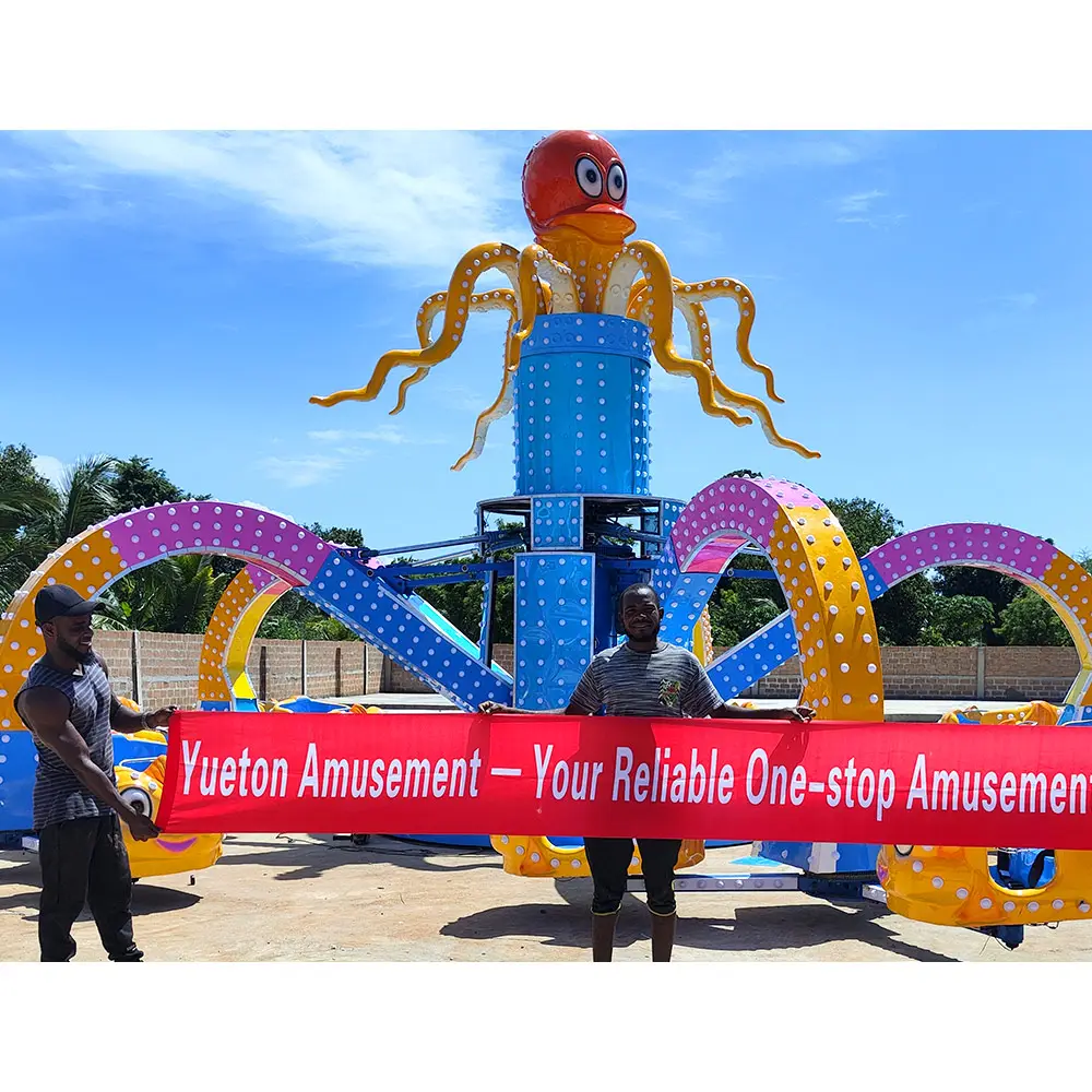 ساحة المعرض Manege Fly Polyp Octopus للمتعة في الهواء الطلق محاكاة ملائمة لرحلات متحفزة ومبهجة لعبة المحبي لعبة المحبي الكبيرة للبيع