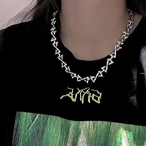Collana Hip Hop con Lettera Z, Stile Punk High Street, Versatile per Uomo, Catenina per Maglione, Ciondolo, Bracciali con Charm - Product Image 1