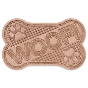 Tapis de porte pour animaux de compagnie en forme d'os avec empreinte de patte de chien - Product Image 1
