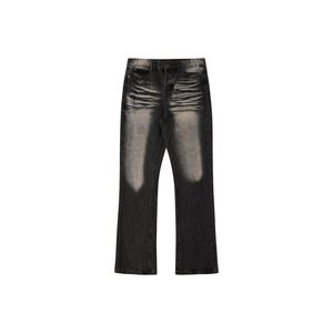 Svasato alla moda con stampa svasata e svasata stile di strada quotidiano con ricami comodi pantaloni da uomo <span class=keywords><strong>Jeans</strong></span> - Product Image 4