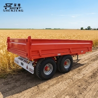 Remorque utilitaire 6 tonnes, remorque agricole avec composants essentiels d'essieu et de pneu pour tracteur