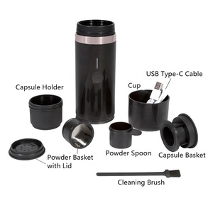 Máquina <span class=keywords><strong>de</strong></span> café expreso <span class=keywords><strong>de</strong></span> fábrica <span class=keywords><strong>de</strong></span> diseño personalizado y cafetera <span class=keywords><strong>de</strong></span> cápsulas dos en uno Mini cafetera portátil multifuncional OEM 5V 6W - Product Image 2