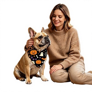 Pañuelos Personalizados de Halloween para Perros con Estampado de Fantasmas, Calabazas y Arañas, Bufanda para Mascotas, Accesorio de Disfraz al por Mayor - Product Image 2