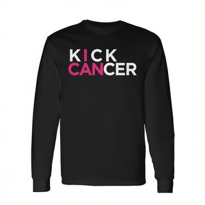 T-shirt a maniche lunghe Kick Cancer per il supporto e la sensibilizzazione sui sopravvissuti - Product Image 2