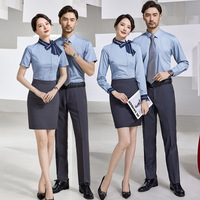Vêtements de réception d'hôtel esthéticienne Service à la clientèle chemise professionnelle hommes et femmes à manches courtes Restaurant serveur uniforme