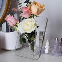 Vente en gros de vase à cadre photo en acrylique transparent, porte-bouquet minimaliste, vase de plantes hydroponiques nordiques pour la décoration intérieure