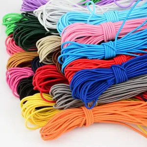 Colorful Thin Round Elastic Band Stretch Rope Spandex Rubber Bands Sewing Accessory Garment DIY Cloth Elastic Line Wedding Cords