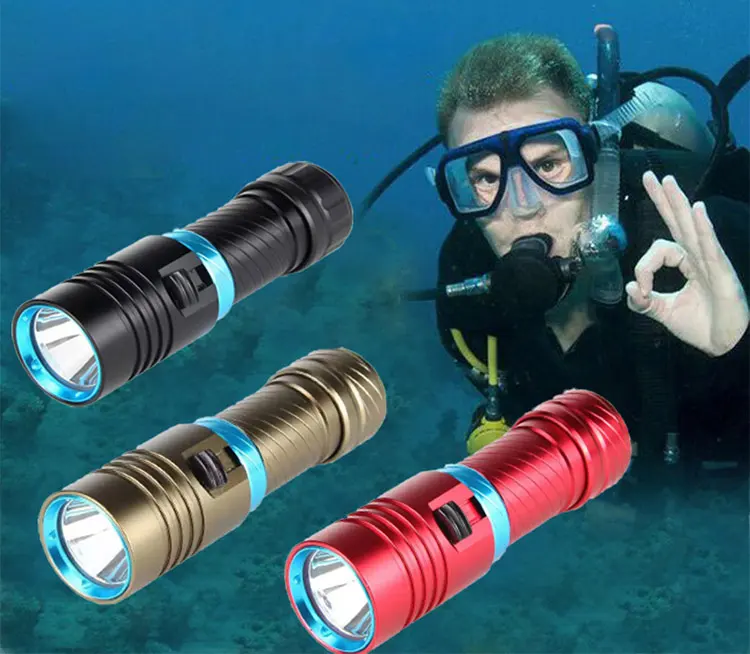 Super Bright Underwater Long Range Led Scuba Diving Torch Flashlight