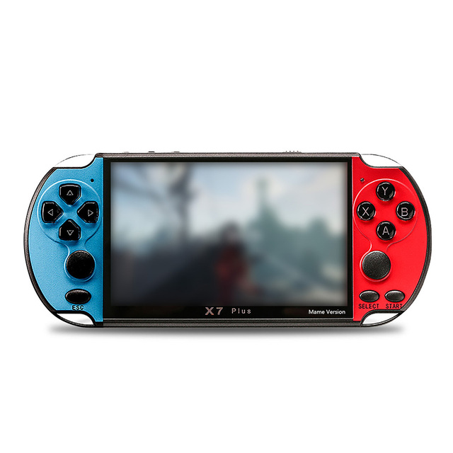 Newest Retro Classic X7 Plus 2.4G Wireless 5 Inch Screen Handheld Game Console 4K Built-In Video Game Stick Perfect Gift Wi-Fi