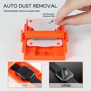 Protection d'écran pour Apple Watch 38/40/<span class=keywords><strong>41</strong></span>/42/43/46 mm, film PMMA anti-poussière, installation en deux étapes, qualité militaire, incassable - Product Image 4