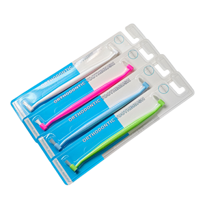 <span class=keywords><strong>Brosse</strong></span> <span class=keywords><strong>à</strong></span> dents <span class=keywords><strong>orthodontique</strong></span> double embout <span class=keywords><strong>à</strong></span> brins souples en nylon pour bagues et zones difficiles d’accès - Product Image 5