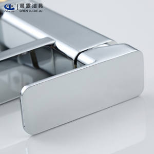 Robinet de lavabo Chen Lu Jie Ju, monocommande, avec cartouche céramique, finition chromée, à poser sur le comptoir, carré, monotrou - Product Image 2