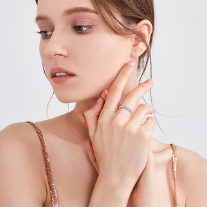 Nhẫn hứa hẹn thời trang bạc 925, trang sức nữ, nhẫn đính hôn lãng mạn zircon, kiểu vặn xoắn hoặc kiểu móng vuốt - Product Image 4