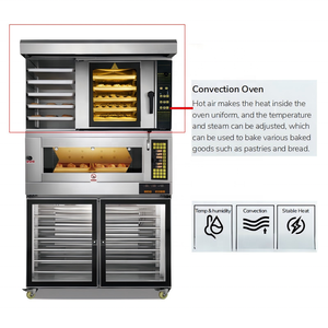 Four à pain électrique professionnel avec chambre de fermentation pour croissants et pâtisseries - Product Image 2