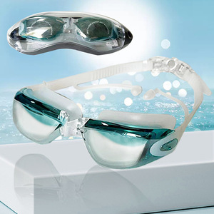 Gafas de natación electrochapadas antiniebla para adultos, lentes de PC, silicona, impermeables, de alta definición, universales para hombres y mujeres - Product Image 3