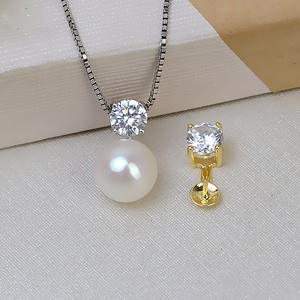 Colgante de Plata S925 Estilo Reina para DIY, Soporte para 8-9 Perlas, Colgante Vacío para Mujer, Colgantes y Dijes Semiterminados Finos - Product Image 3