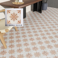 Carreaux de céramique émaillés de style marocain direct d'usine 200x200mm motif de marbre floral pour murs intérieurs sols de salle de bain