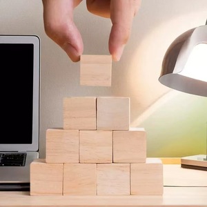 Cubes en bois pour loisirs créatifs, blocs en bois massif de 1 cm à 8 cm, matériaux pour la création de modèles miniatures - Product Image 2