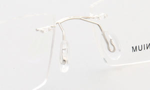 6020ファッション長方形無縁メモリ金属メガネフレーム男性用光学処方眼鏡ピンク近視眼鏡 - Product Image 4